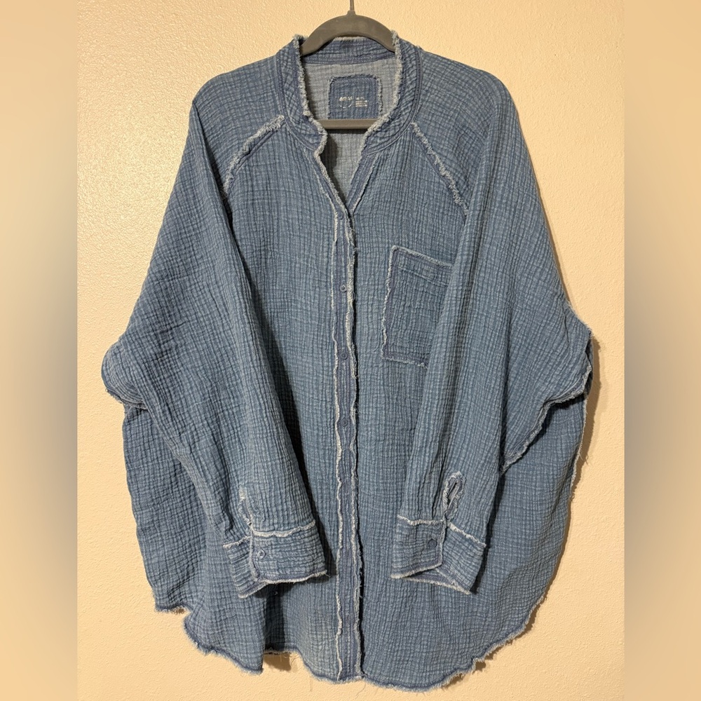 Aerie Blue Button Down Shirt